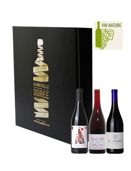 Coffret vins rouges naturels - Cadeau vin naturel 3 bouteilles