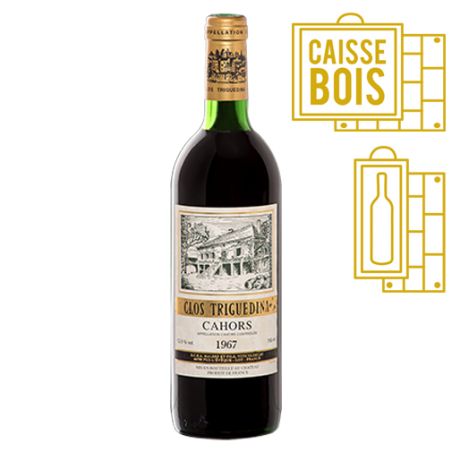 Clos Triguedina Cahors 1967 - Coffret Bois 1 bouteille