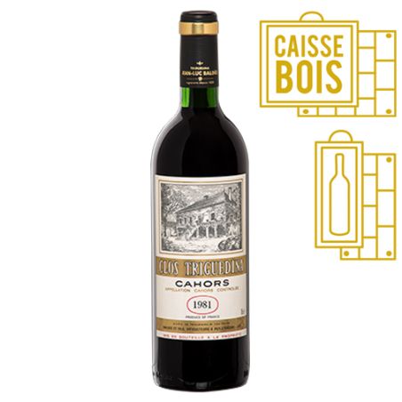 Clos Triguedina Cahors 1981 - Coffret Bois 1 bouteille