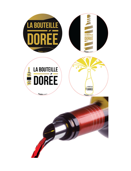 Boite d'accessoires surprises autour du vin conçus par La Bouteille Dorée