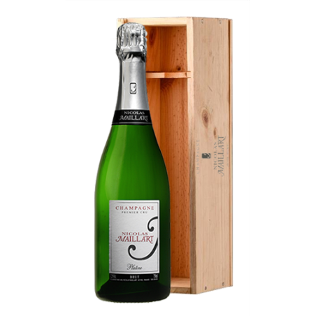 Champagne Nicolas Maillart Brut Platine 1er Cru Jéroboam 3 litres - Caisse Bois d'origine