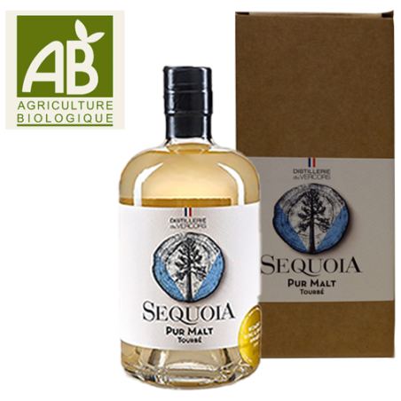 Distillerie du Vercors Whisky Pur Malt Séquoia Tourbé Bio - Avec étui