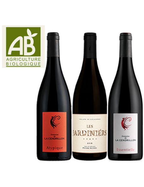 Coffret vin du Languedoc BIO 2 bouteilles rouge et rosé IGP Pays d'Oc